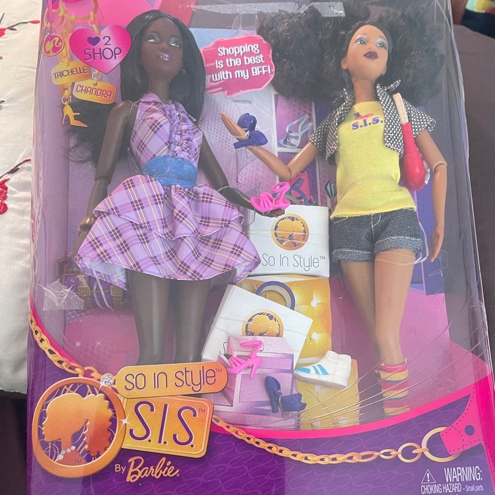 S.I.S So In Style Doll Set - Purple Plaid Dress & Yellow Top